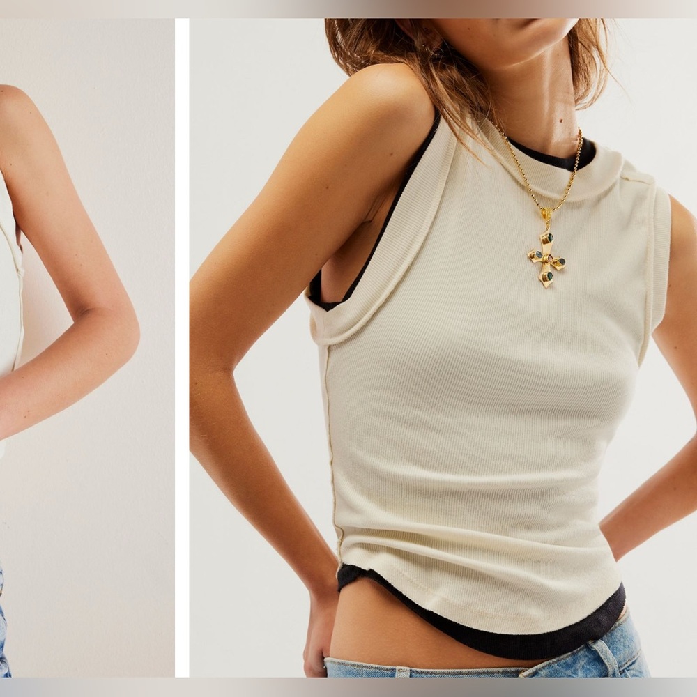 NWOT Free People We The Free Kate Tank - ivory white - XS, S, M, L, XL - Picture 5 of 12